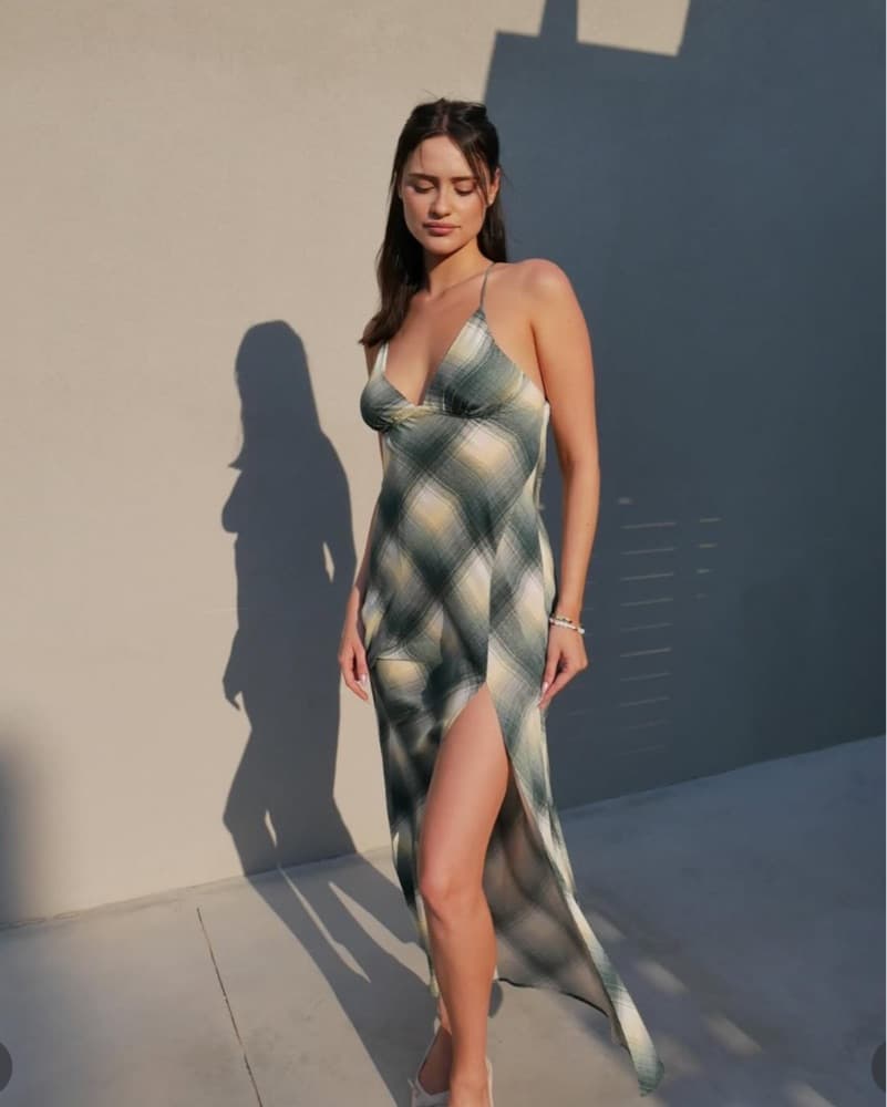  Edie Split Maxi Dress in Teal - Image 2