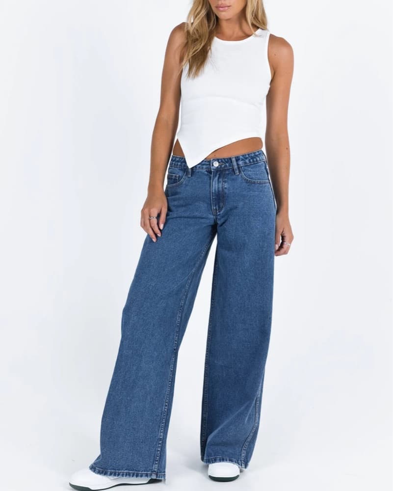 Low Rise Blue Denim Jeans  - Image 2