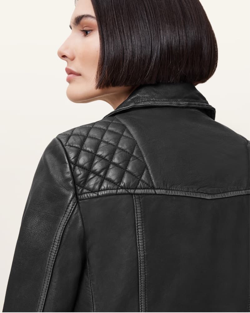 All Saints Distressed Leather Jacket  - Image 4