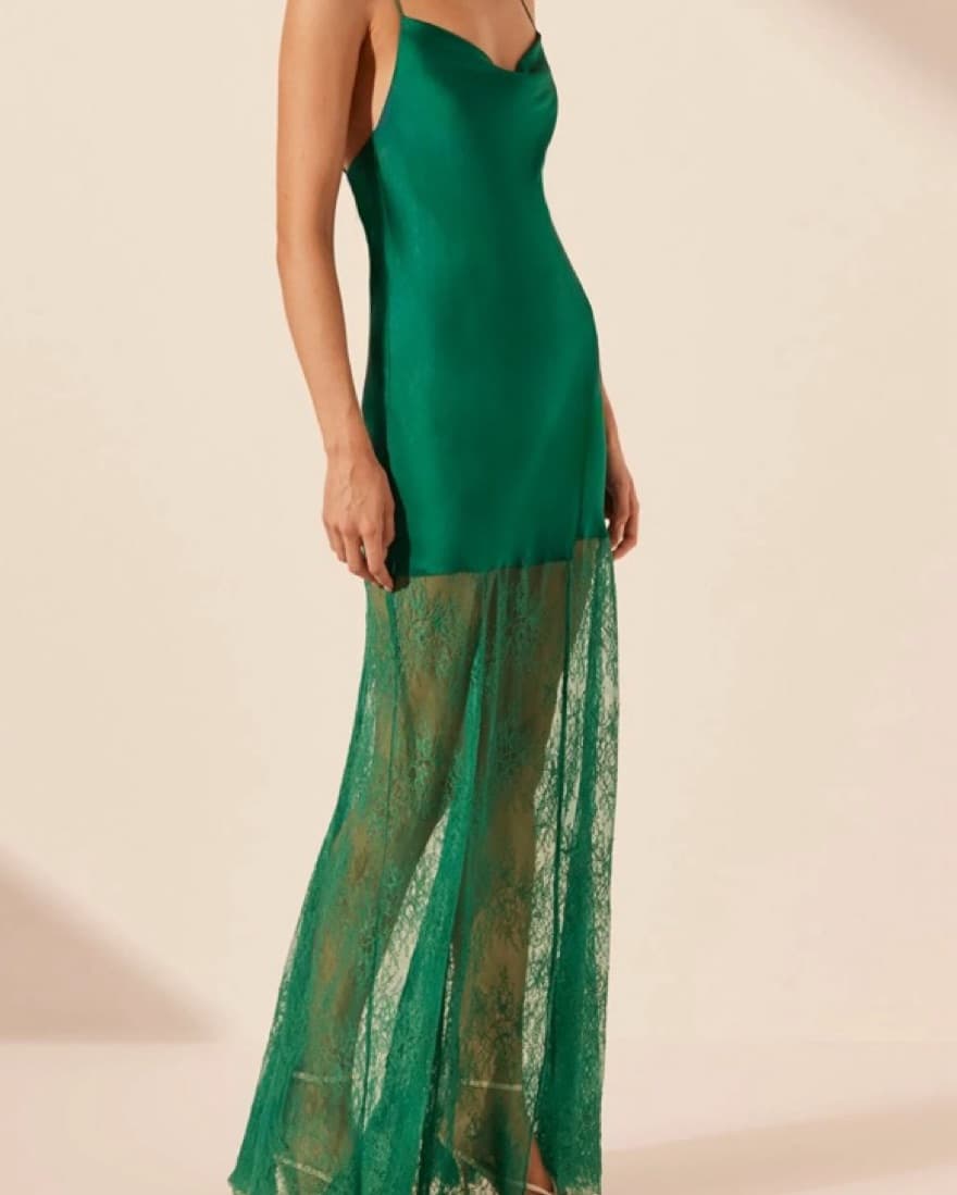 Shona Joy - Emerald Green Elle Silk Lace - Image 2