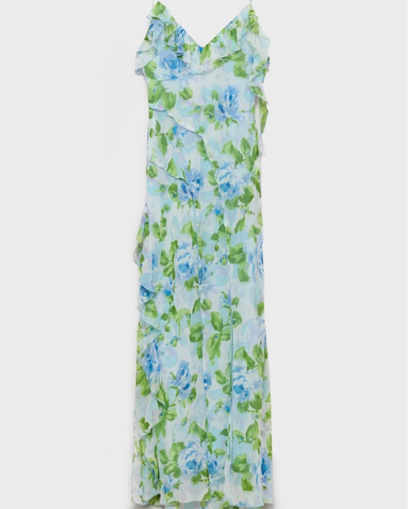 Mango Ruffled Floral Print Dress - Image 5