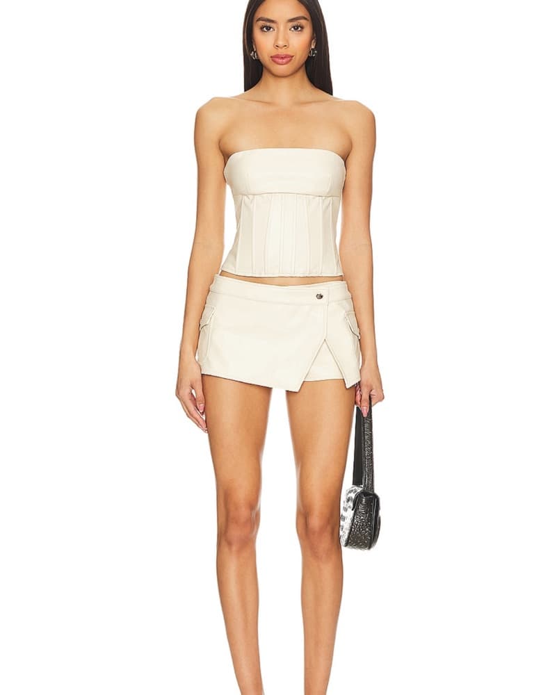Cream Superdown Corset Top - Image 1