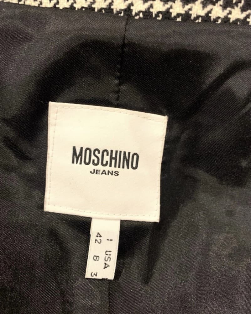 Moschino Houndstooth Peplum Jacket and Skirt Set - Image 6