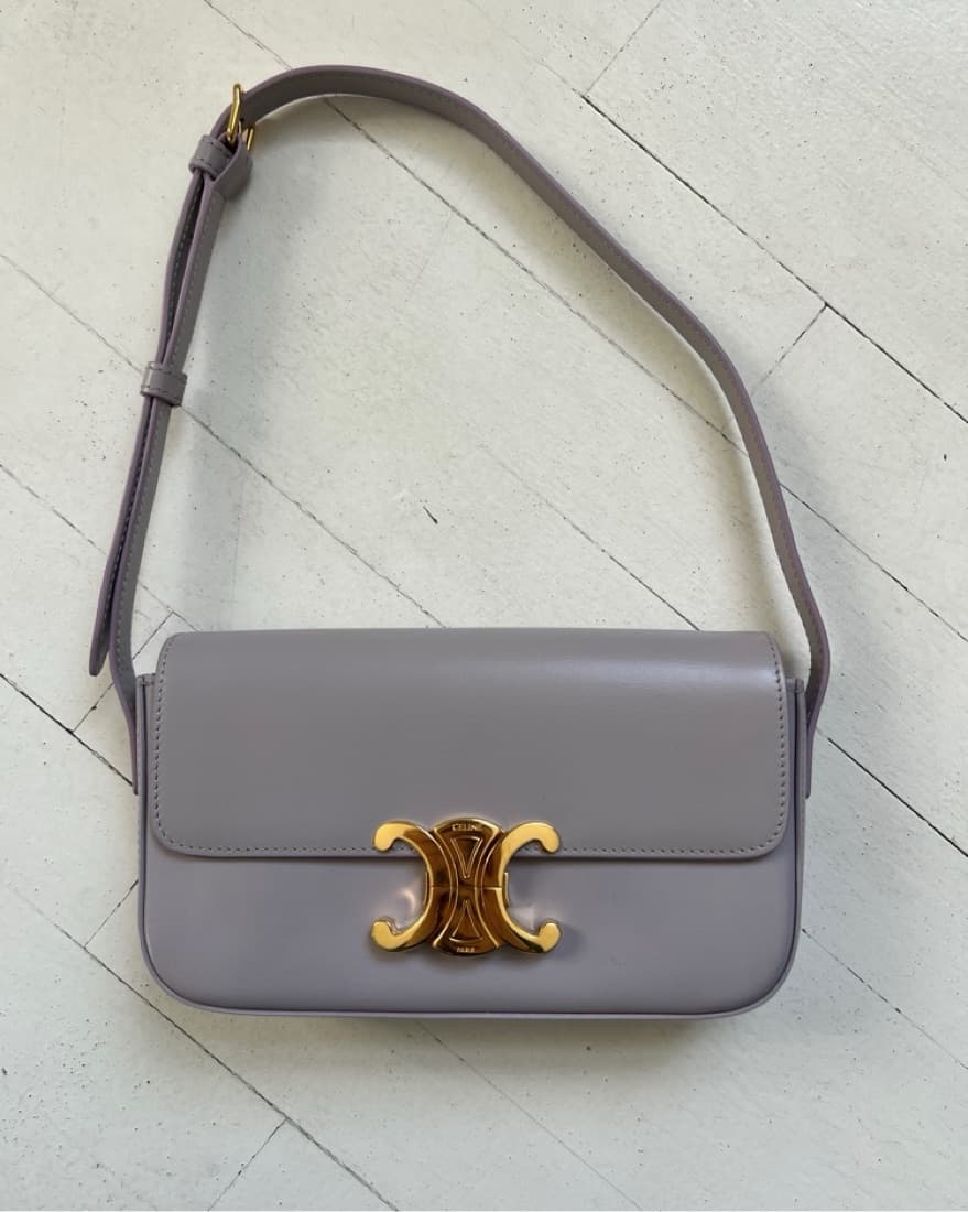 Celine Triomphe Calfskin Shoulder Bag - Image 2