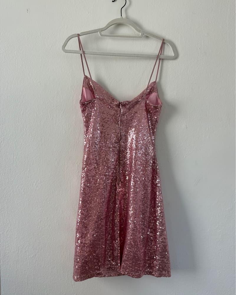 Pink Sequin Vegas/Bachelorette Dress - Image 4