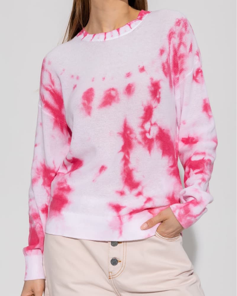 IRO Pink and White Tie Dye Sweater - Image 1