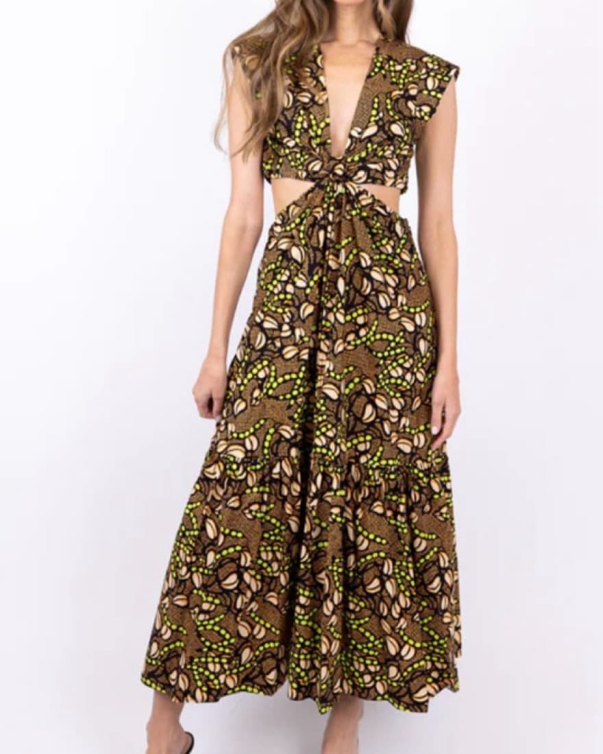 ALC Alexandria Midi Cutout Dress - Image 3