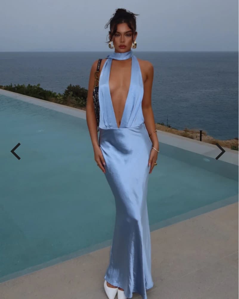 Selfie Leslie Halterneck Maxi Dress - Image 4