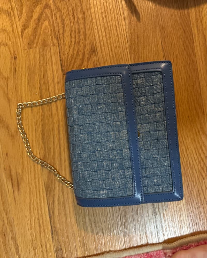 Denim Chain Strap Crossbody Bag - Image 2