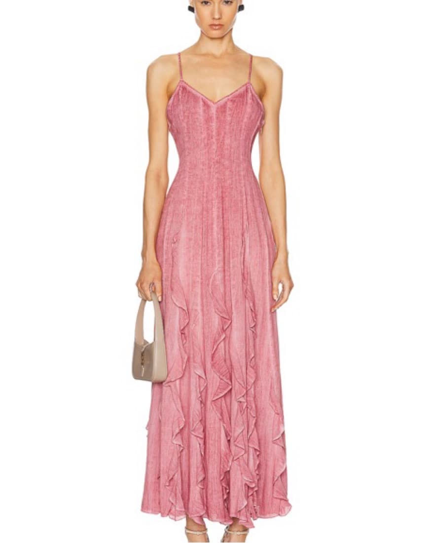 Rococo Sand Gaia Long Dress Pink Sz S - Image 1
