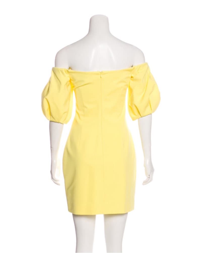 Cushnie Yellow Mini Dress - Image 3