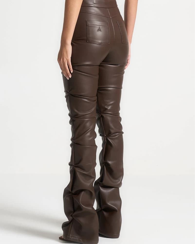 Brown Leather Pants  - Image 4