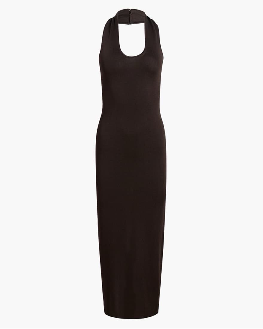 Khaite Coraline Dress In Espresso Brown  - Image 5