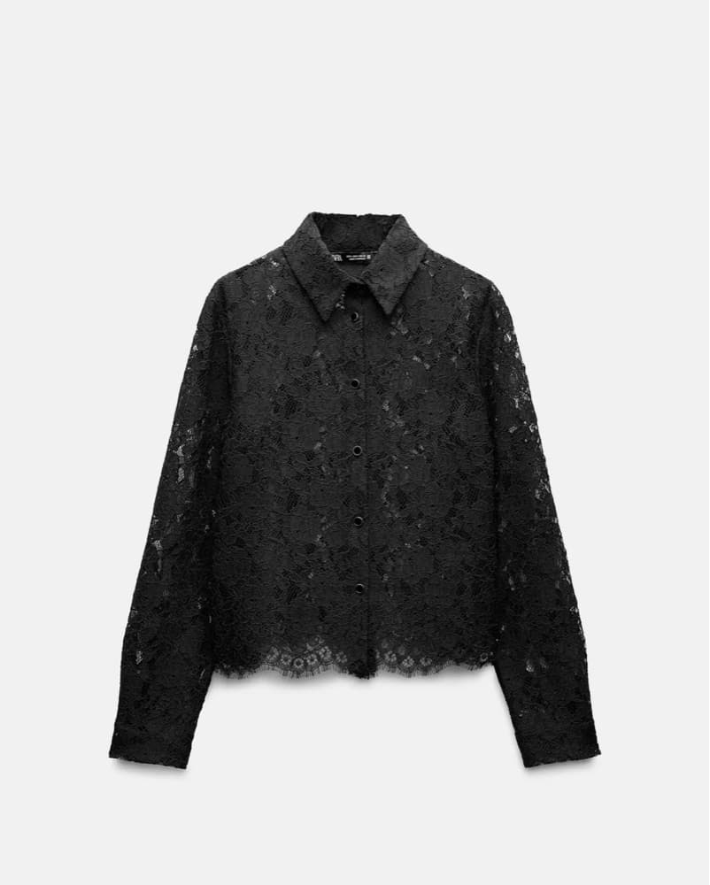 Zara Lace Button Down - Image 1