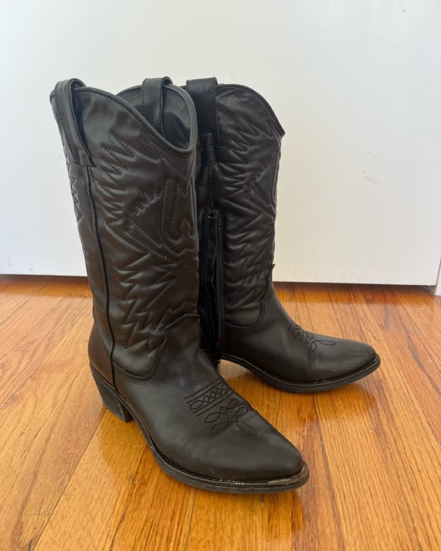 Black Cowboy Boots - Image 2