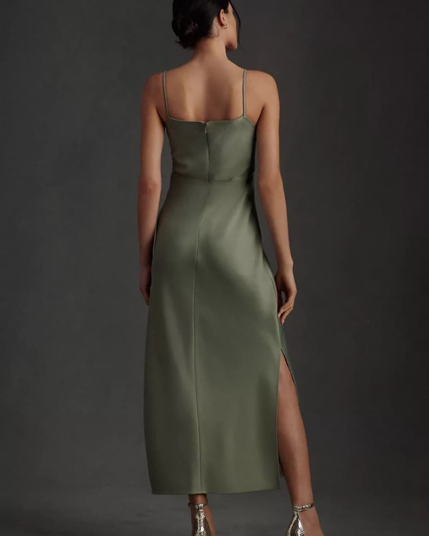 BHLDN Cali Satin Cowl-Neck Midi Dress - Image 3