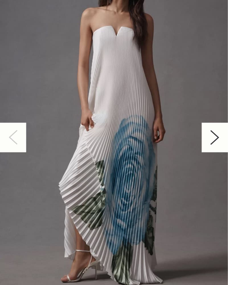 L'IDÉE Black Tie Pleated Gown - Image 1