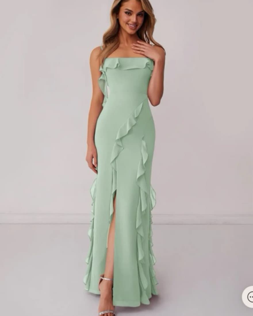 Sage Bridesmaids Dress - Image 3