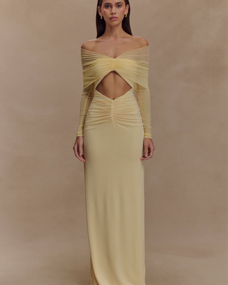 Meshki Slinky And Mesh Maxi Dress  - Image 1