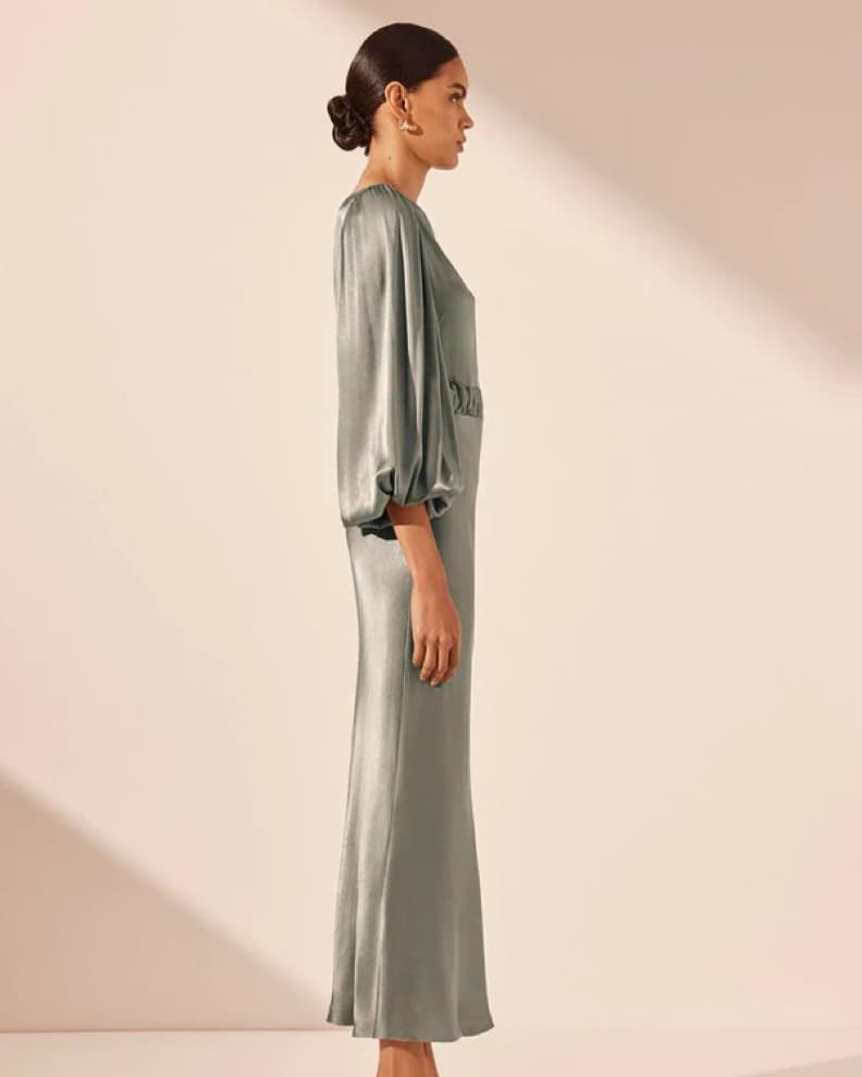 Shona Joy La Luna Midi Dress - Sage - Image 4