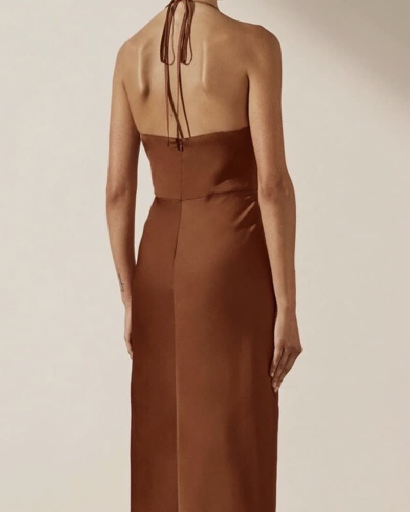 Shona Joy Luxe Twist Front Halter Dress - Image 5