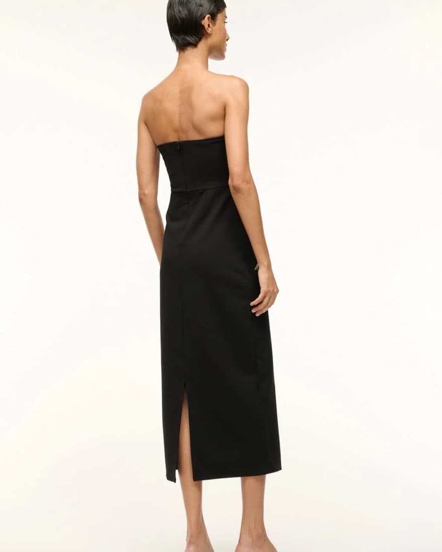 Staud Becca Black Midi Dress - Image 3