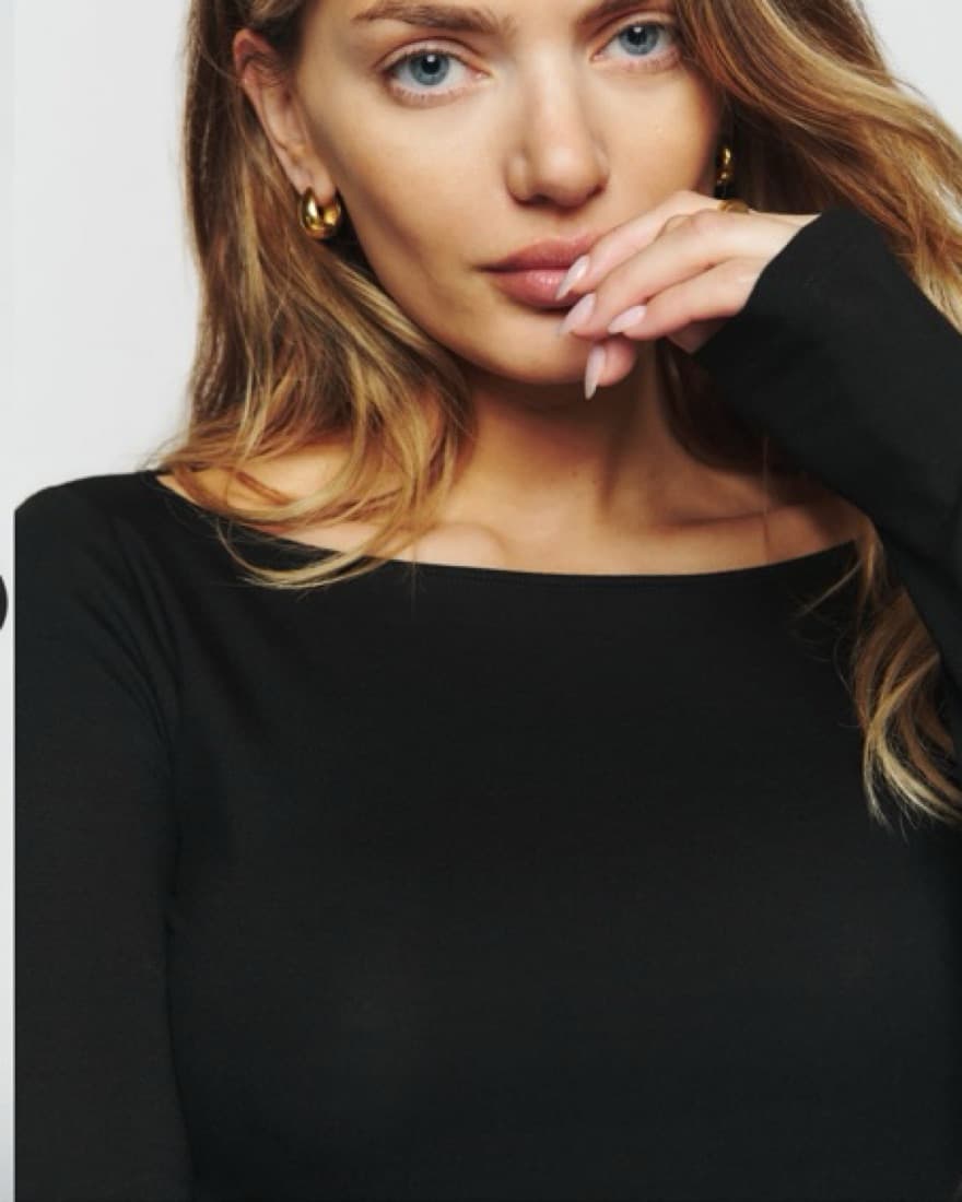 Reformation Black Wiley Knit Top - Image 3
