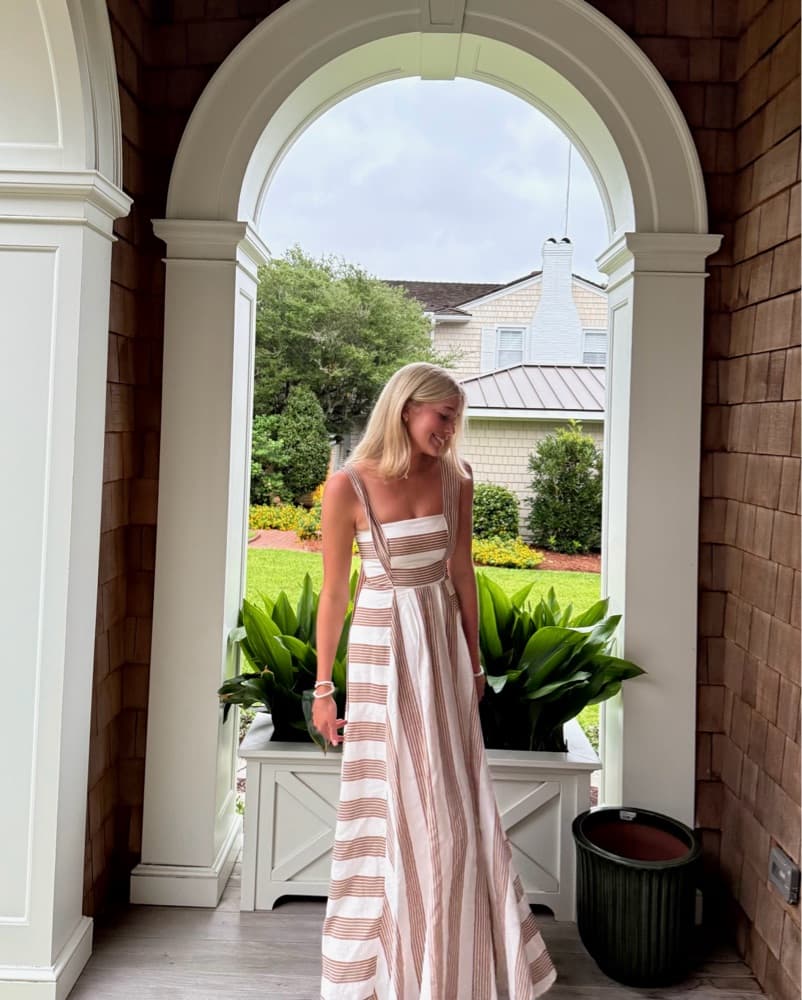 Antonio Melani Striped Maxi Dress - Image 1