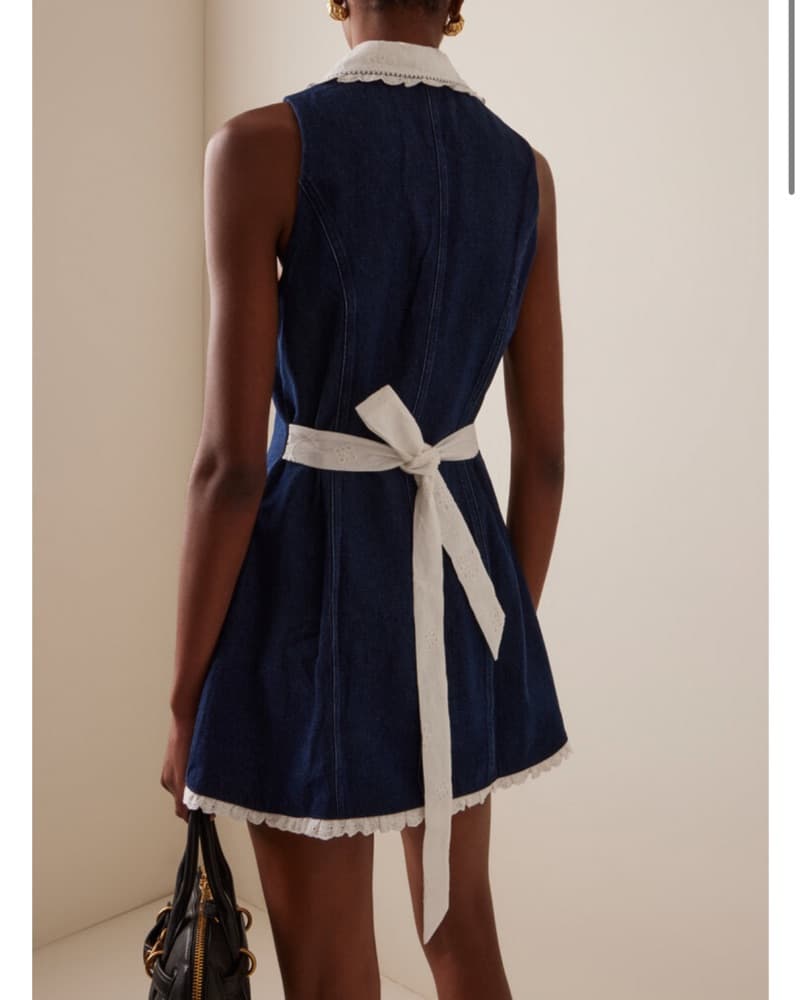 FAIT PAR FOUTCH Denim Mini Dress - Image 4