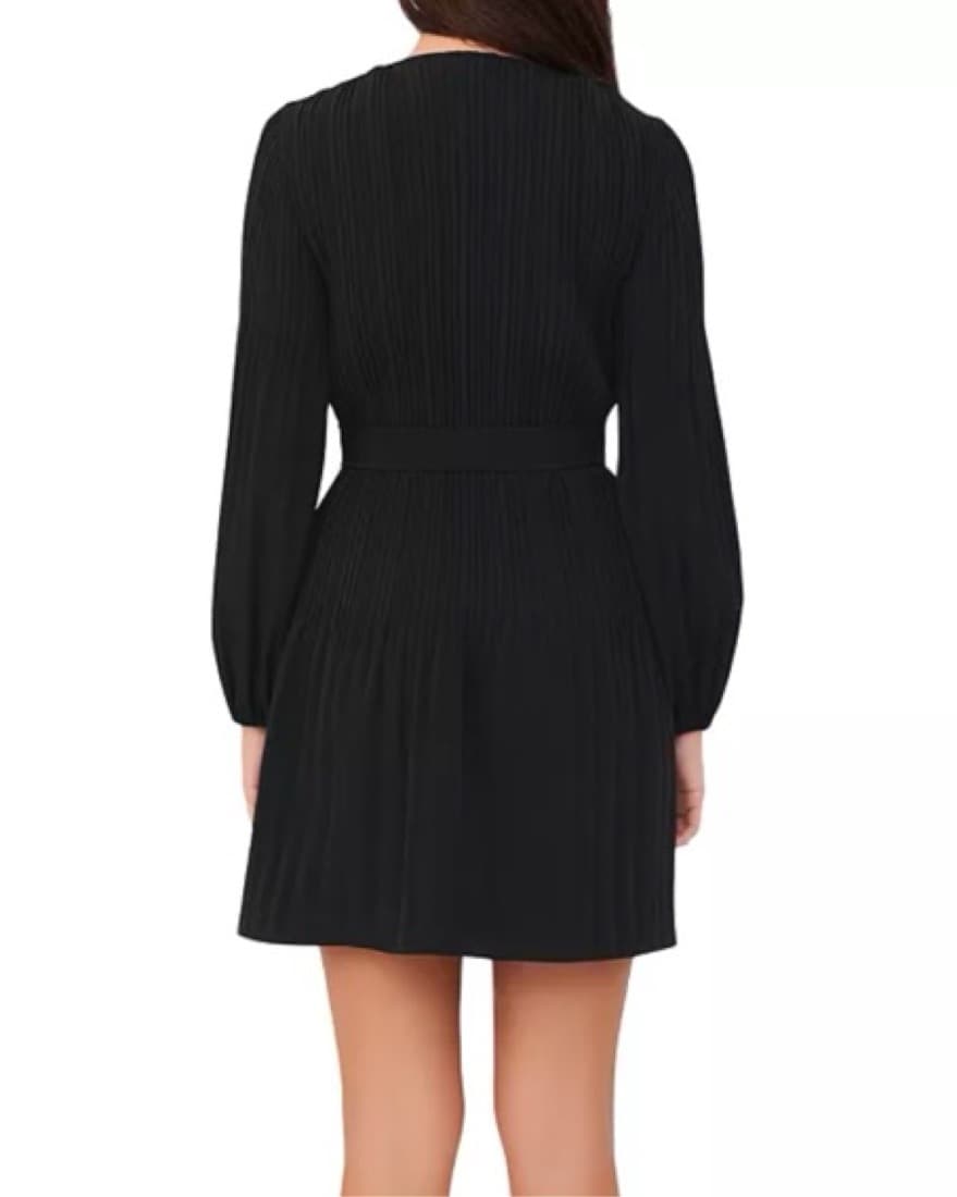 Maje Rochanie Pleated Dress Black - Image 2