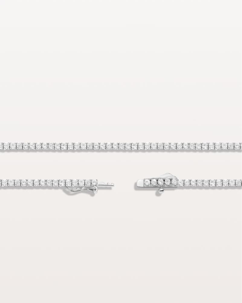 7ct White Sapphire Tennis Necklace - Image 2
