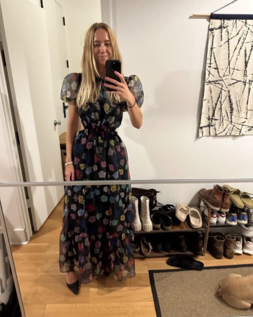 Staud Floral Organza Maxi Dress - Image 1