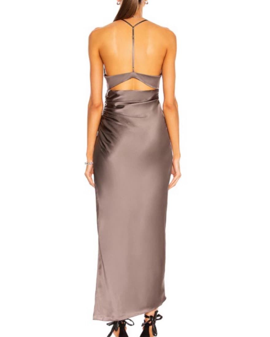 The Sei Cut Out Slit Dress Grey - Image 4