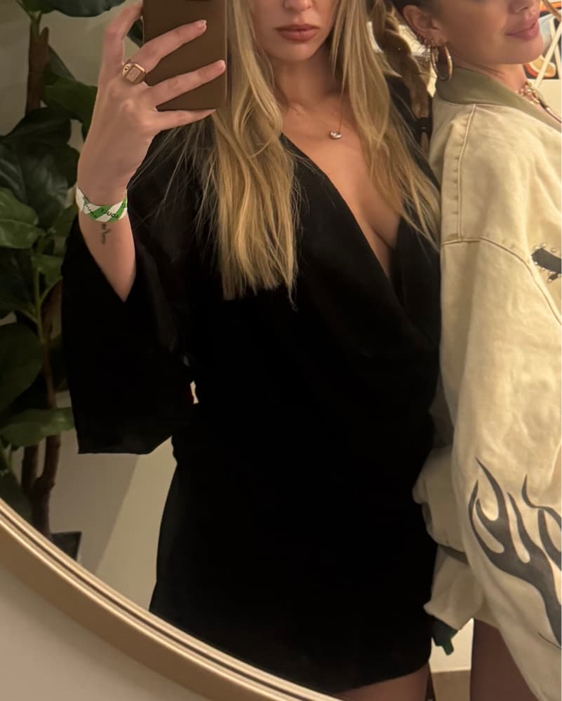 black long sleeve short dress - Image 3