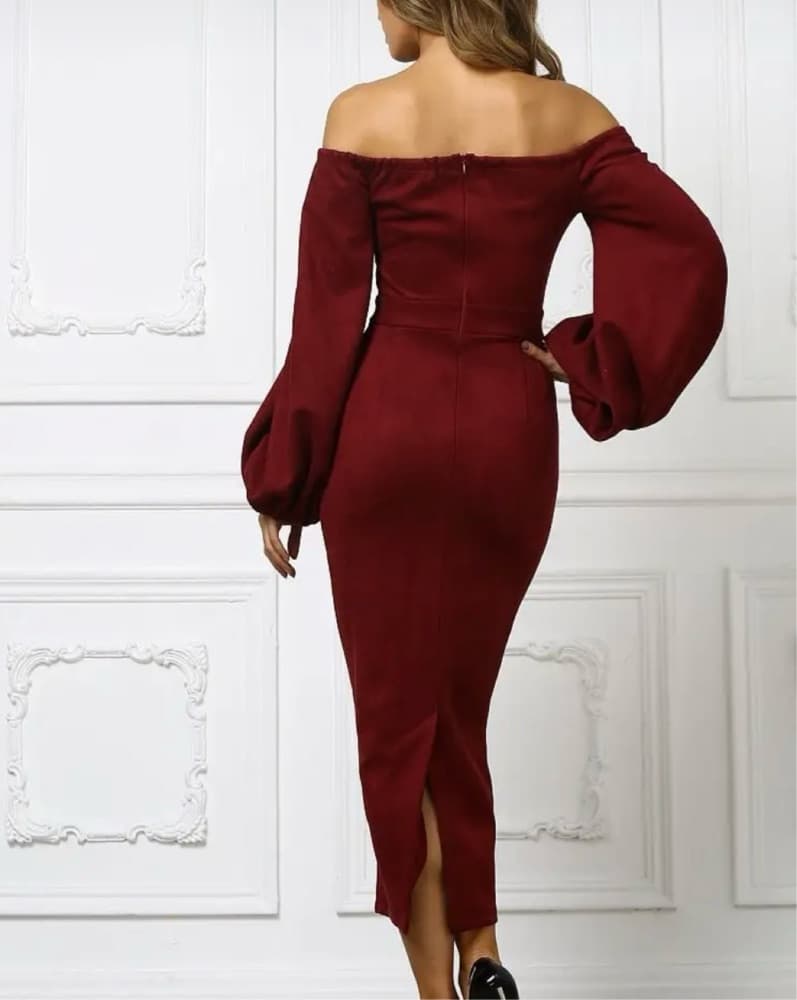 Off The Shoulder Midi Dress XS - Image 3