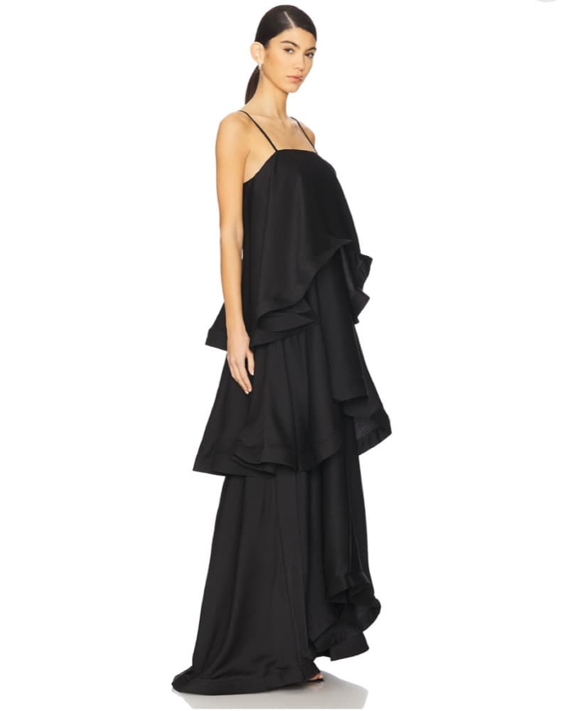 ELLIATT Black Tie Maxi Dress In Black  - Image 3