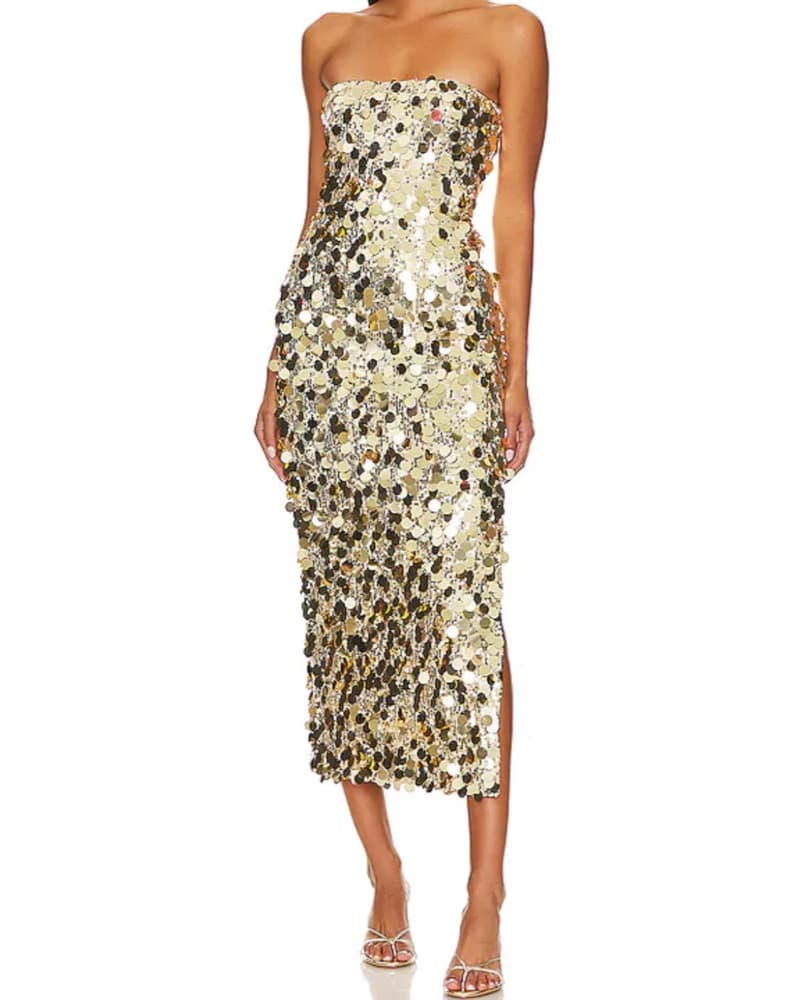 Runaway The Label Gold Dress  - Image 1