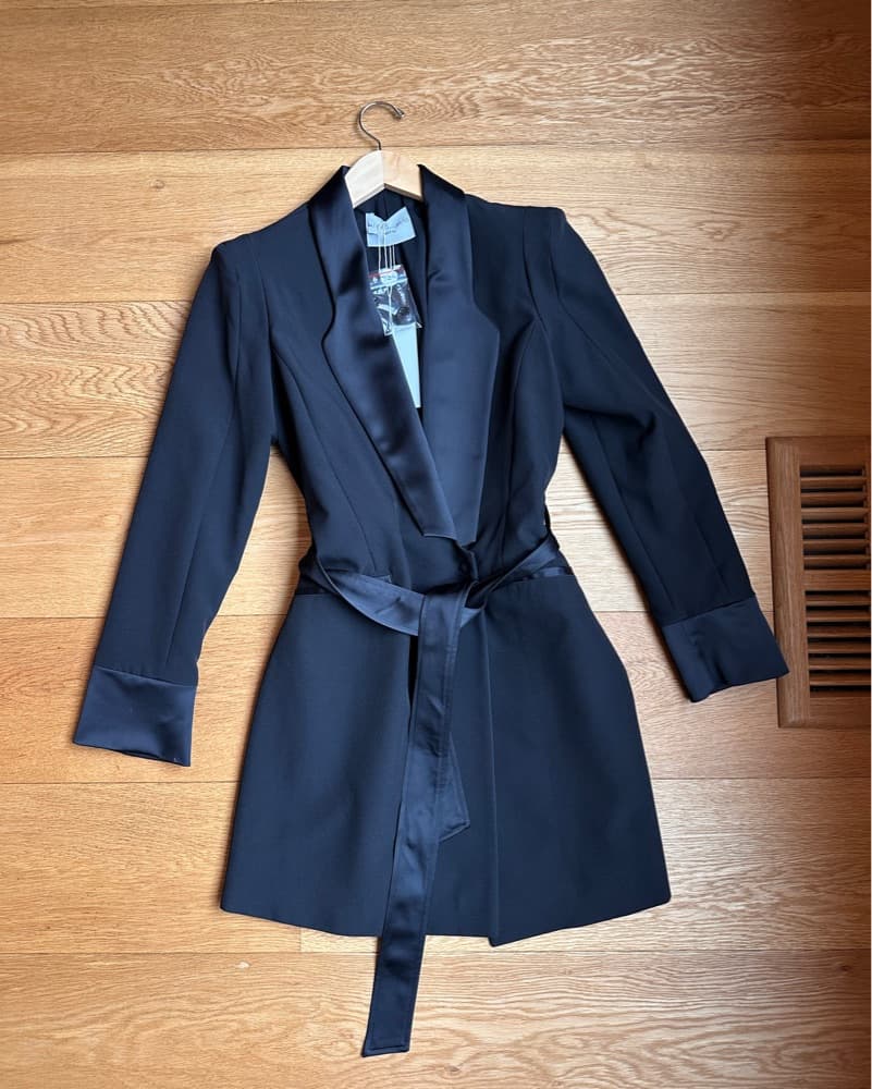 Black Belted Blazer Dress - Image 5