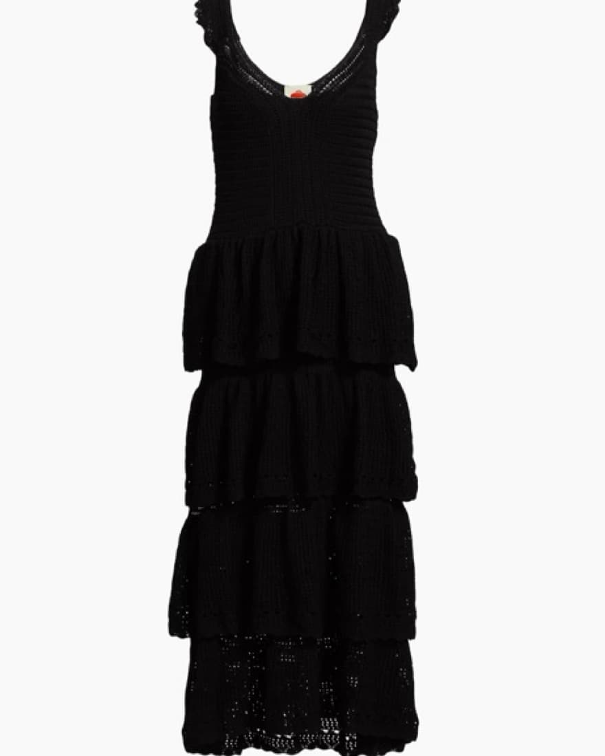 Farm Rio Crochet Sleeveless Midi Dress - Image 4
