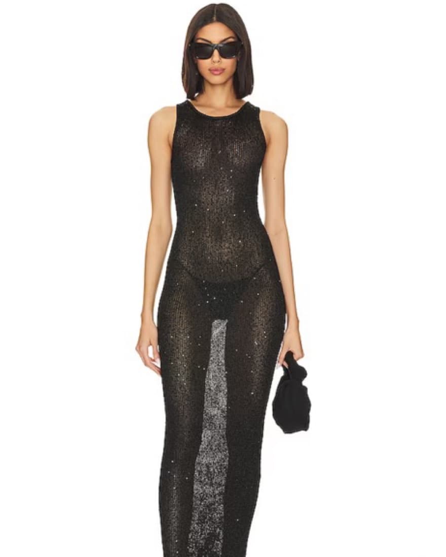 Natalia Maxi Dress in Black - Image 2