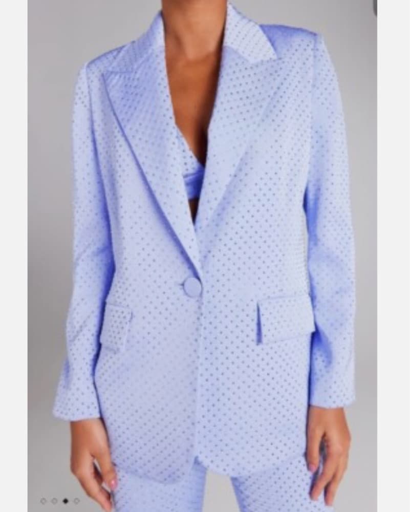 Blue Crystal Pant Suit - Image 1