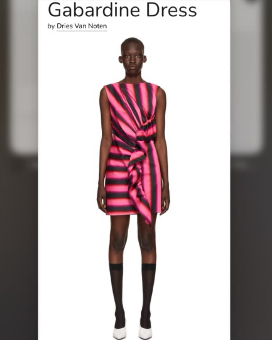 Dries Van Noten Pink & Black Mini Dress - Image 1