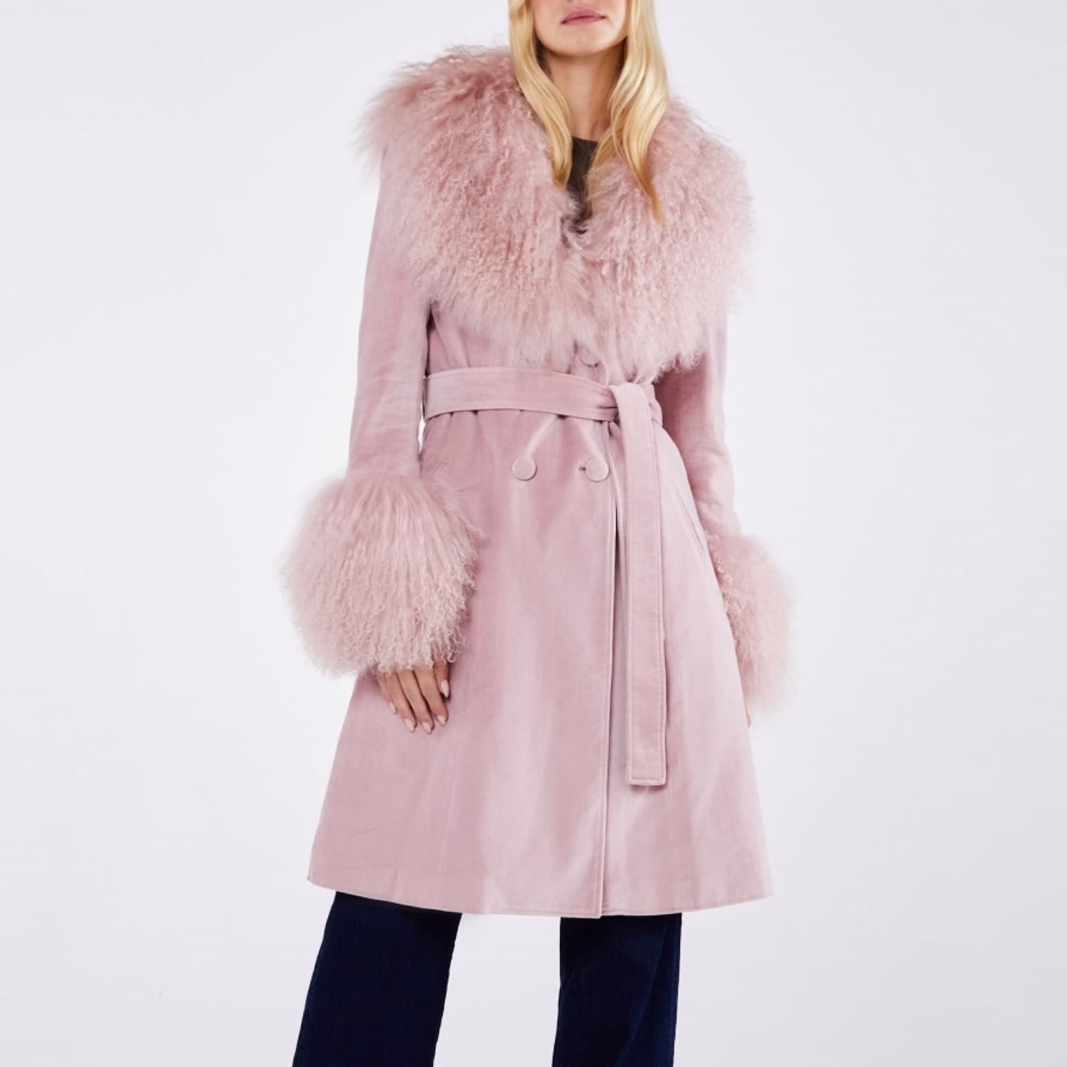 Charlotte Simone Pink Fur Coat - Image 1