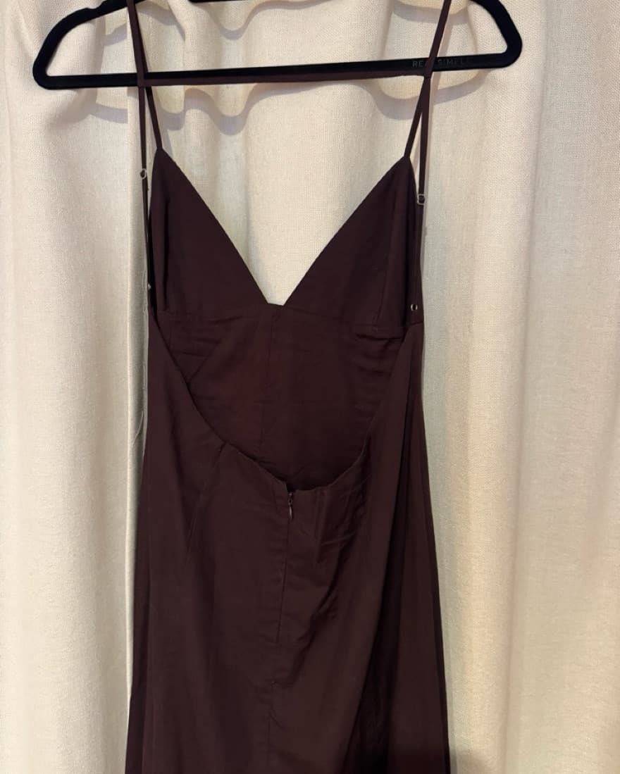 Zara Brown Cotton Maxi Dress  - Image 4