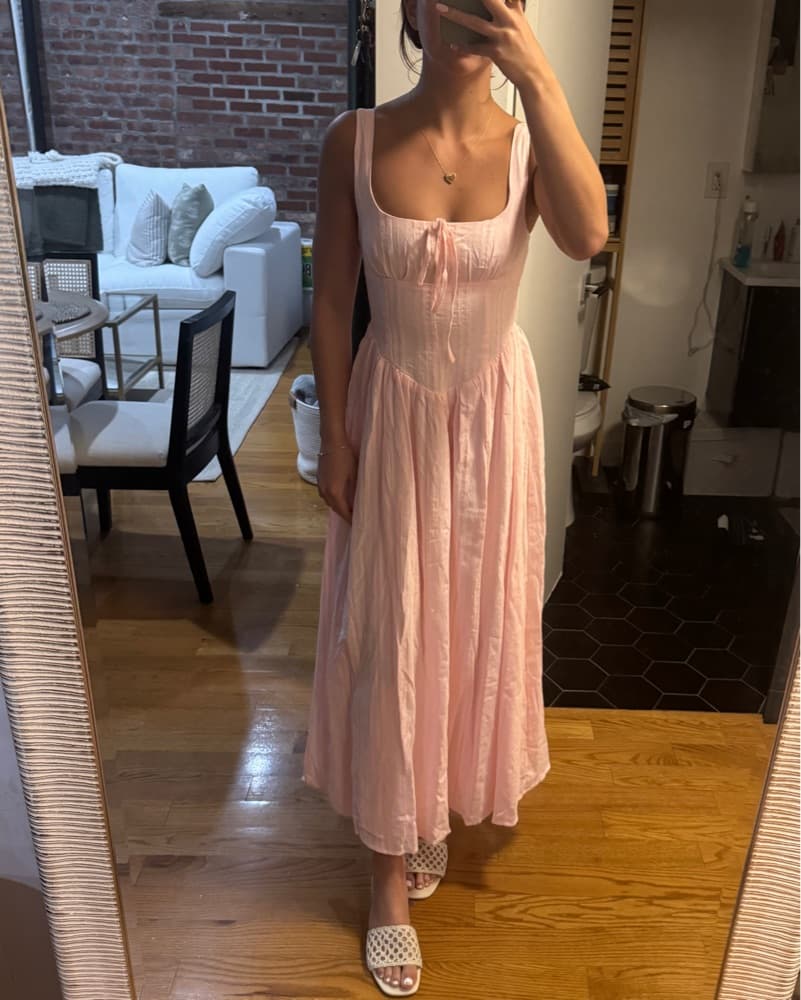 Peppermayo Pink Corset Sundress - Image 1