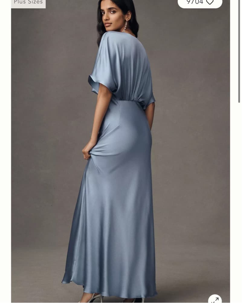 BHLDN Deep V A-Line Gown  - Image 4