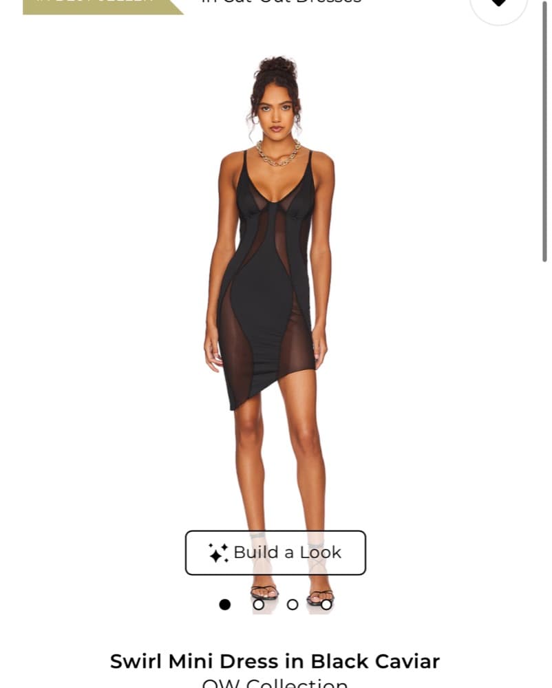 Revolve Mini Black Dress - Image 2