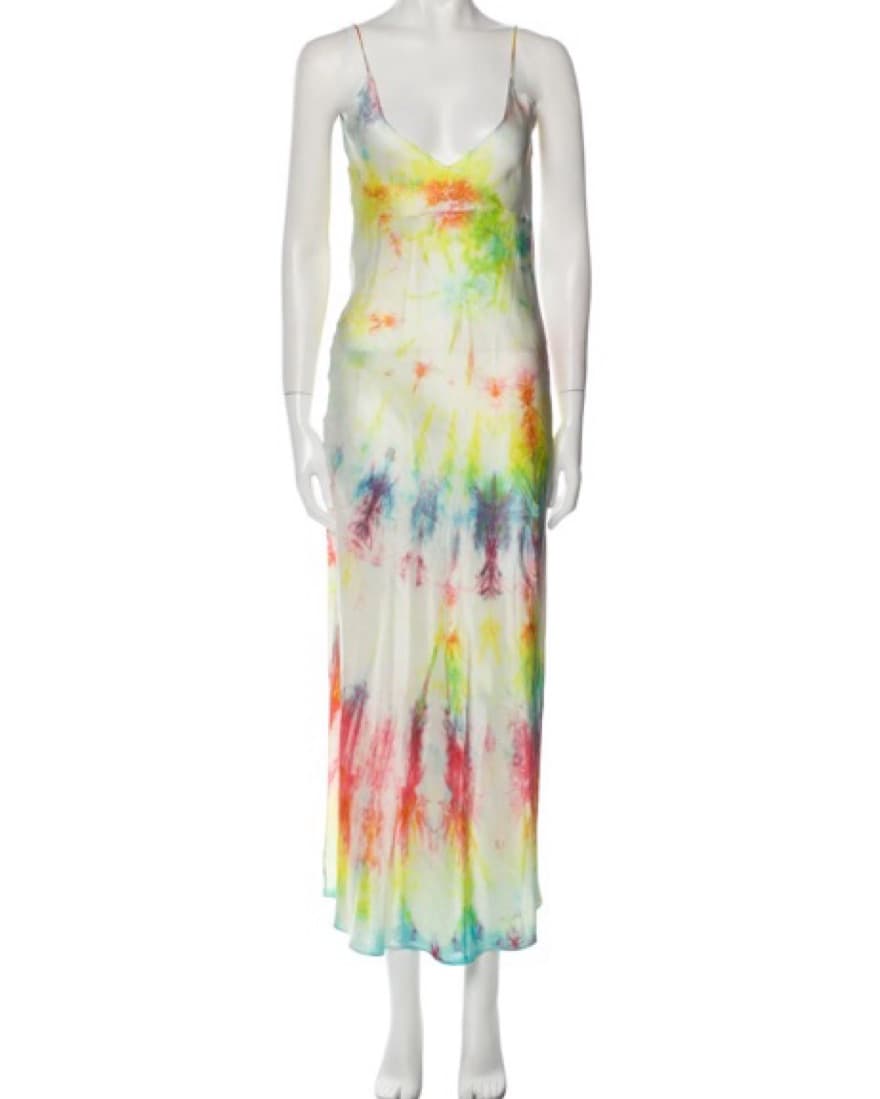 DANNIJO TIE DYE SILK SLIP DRESS - Image 1