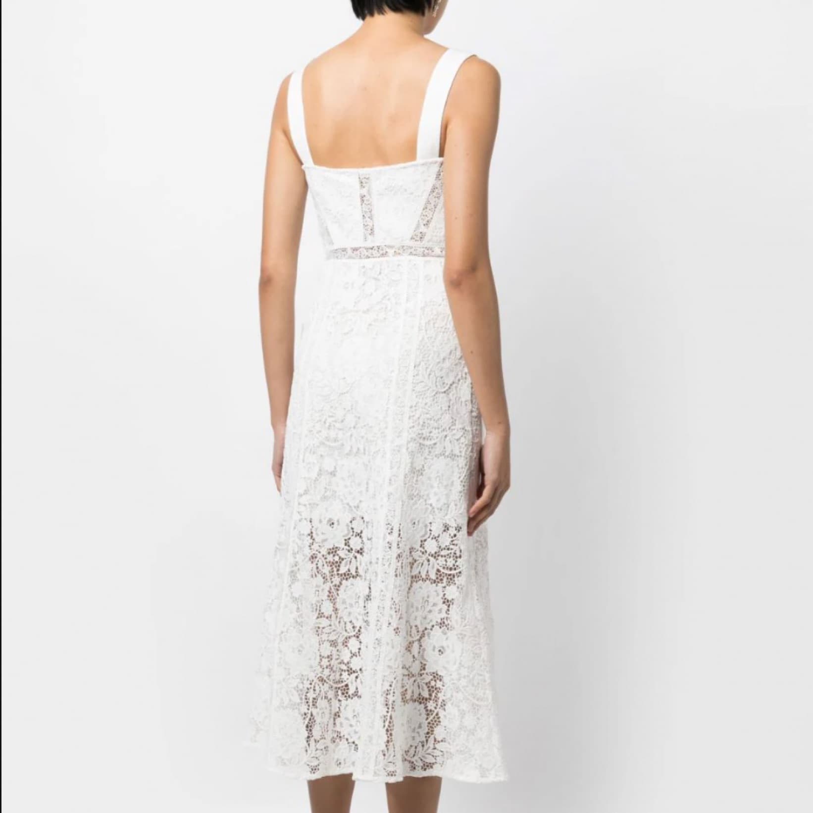 Self-Potrait Lace Midi Dress - Image 2