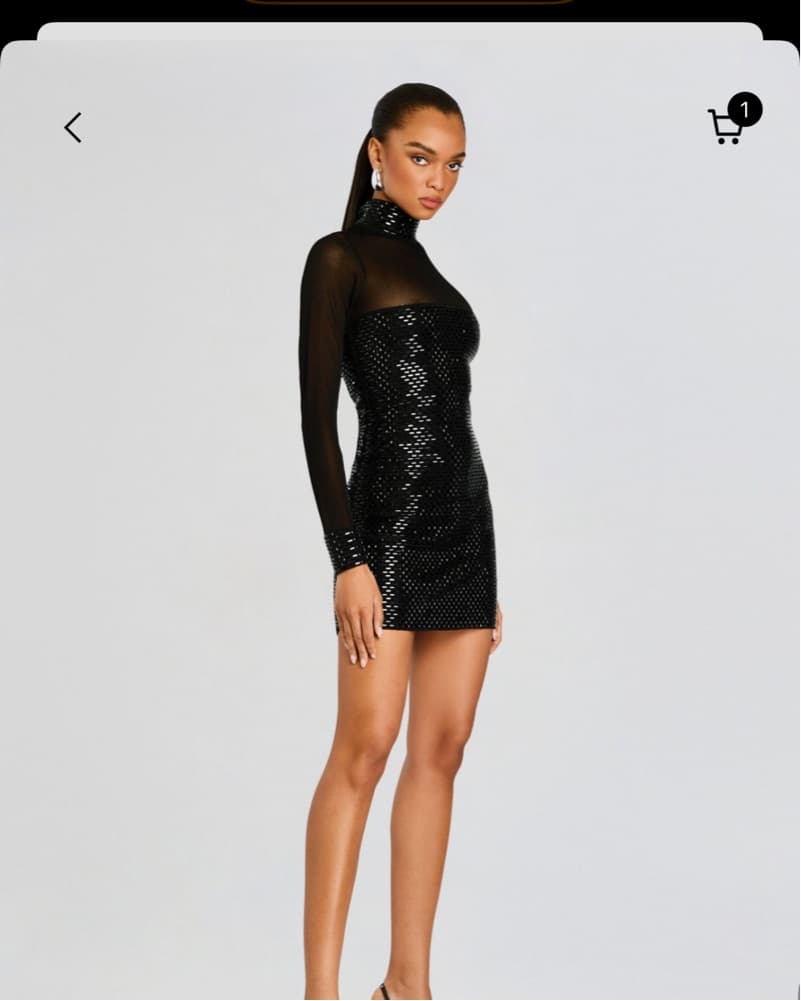 Retrofete willow embellished mini dress - Image 3